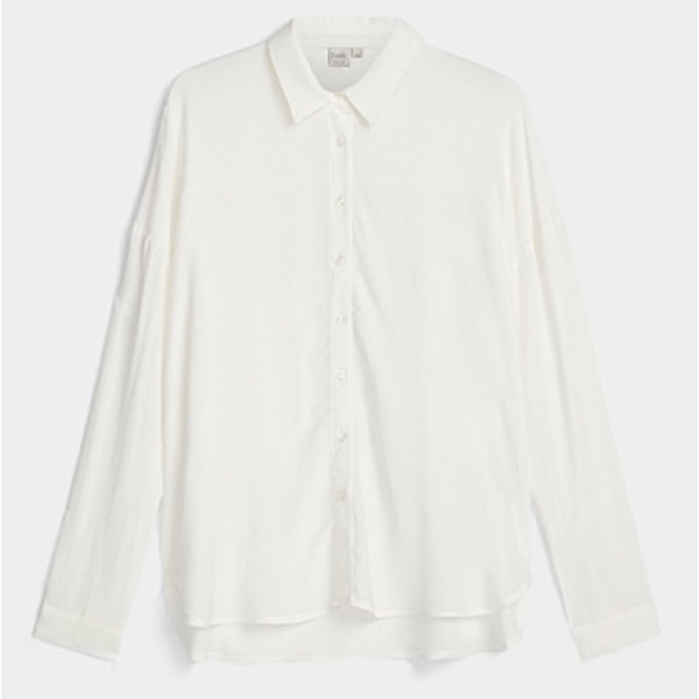 SIMONS (Twik) | White soft button-down shirt